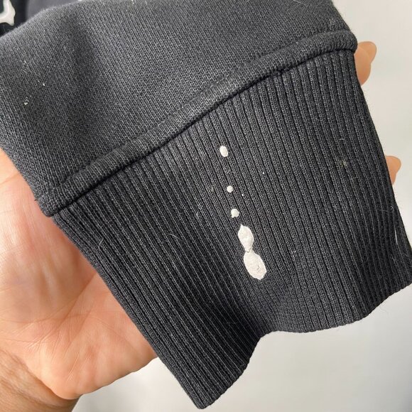 Rag & Bone Women's Black Crewneck Cotton Splatter Paint Sweatshirt Size Large - Picture 12 of 15